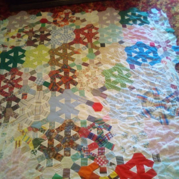 Colorful Patchwork Quilt Top